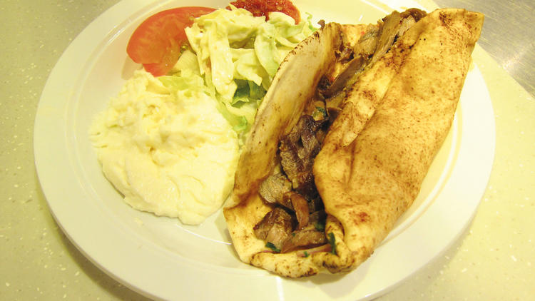 Lamb shawarma at Tarbush Express