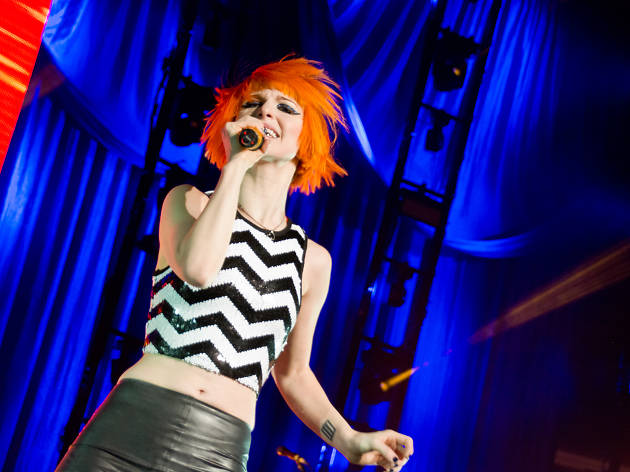Paramore Paramore performs at Madison Square Garden on November 13, 2013.