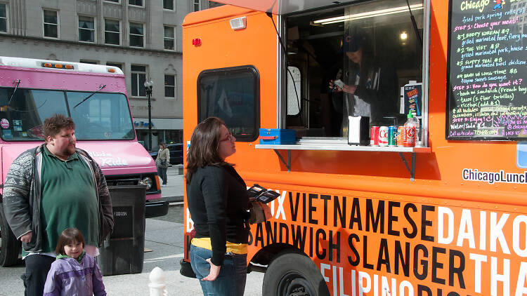 Chicago's Food Trucks Rally in Daly Plaza. May 4th, 2014.