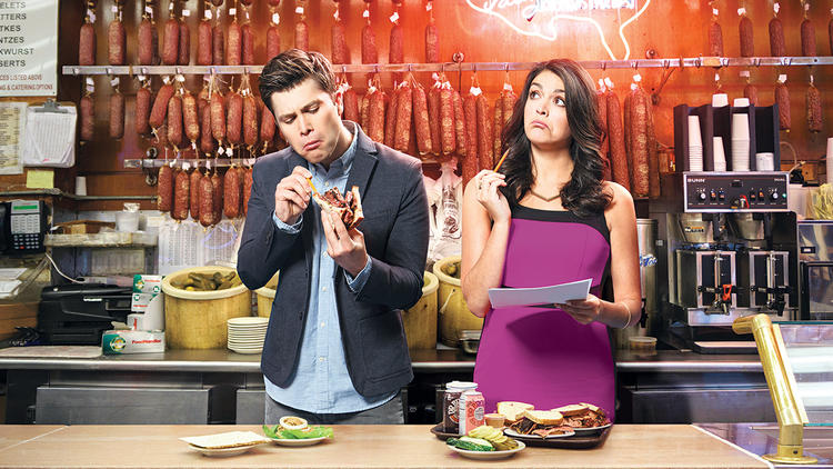 Colin Jost and Cecily Strong