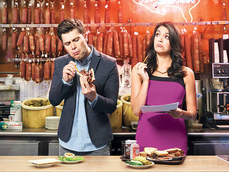 Colin Jost and Cecily Strong