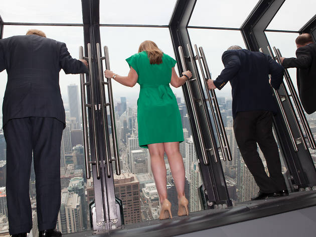 Tilt gives visitors a unique view of the city from the top of the John Hancock Center. Tilt gives visitors a unique view of the city from the top of the John Hancock Center.
