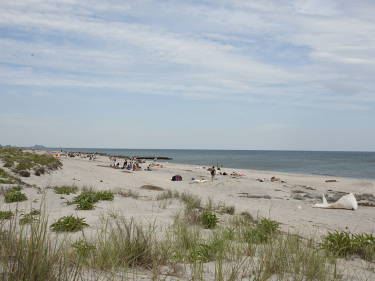 Sunbathe on Fort Tilden Beach