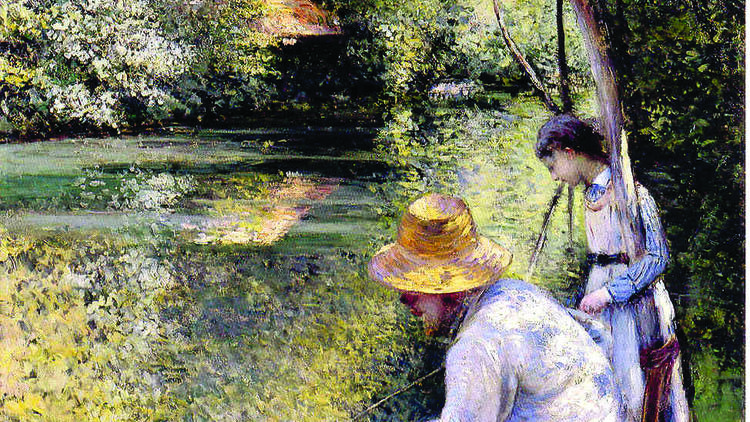 Gustave Caillebotte, Pêche à la ligne, 1878, huile sur toile. Coll. particulière. Gustave Caillebotte, Pêche à la ligne, 1878, huile sur toile. Coll. particulière.