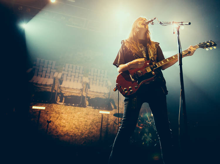 Haim performs at The Riviera Theatre on May 17, 2014.