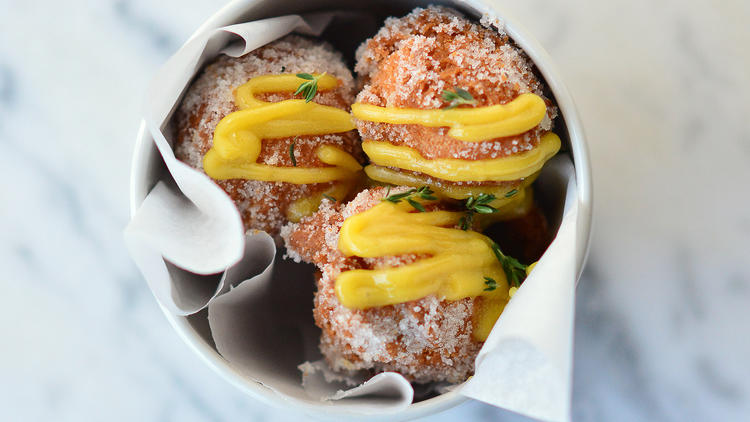 Sweet potato doughnuts at Yusho