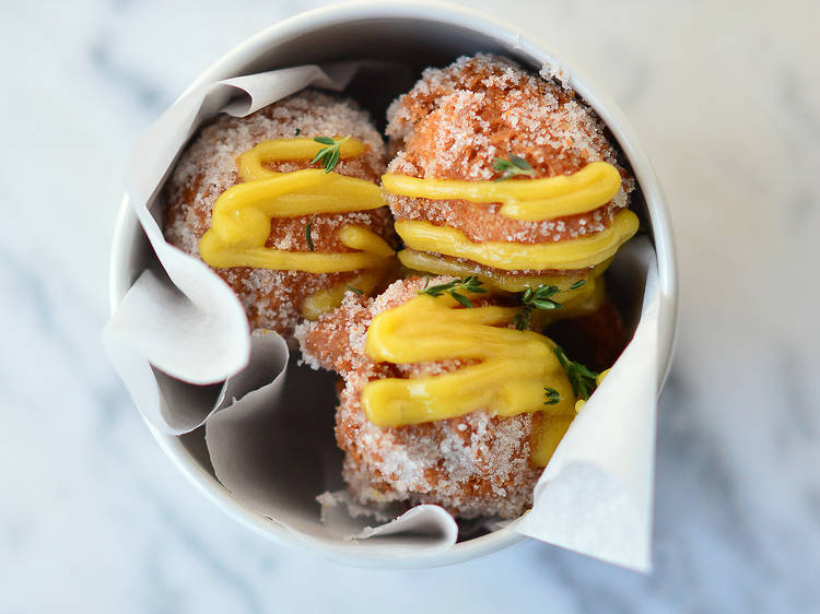 Sweet potato doughnuts at Yusho