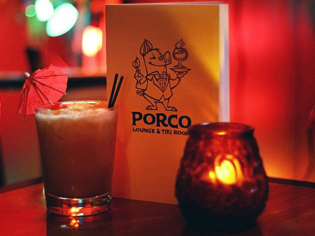 Porco Lounge is a tiki spot in Cleveland.