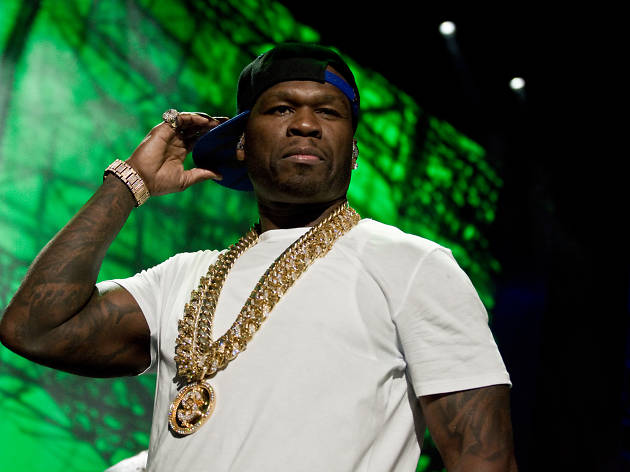 50 Cent 50 Cent performs at Summer Jam 2014 on June 1, 2014.