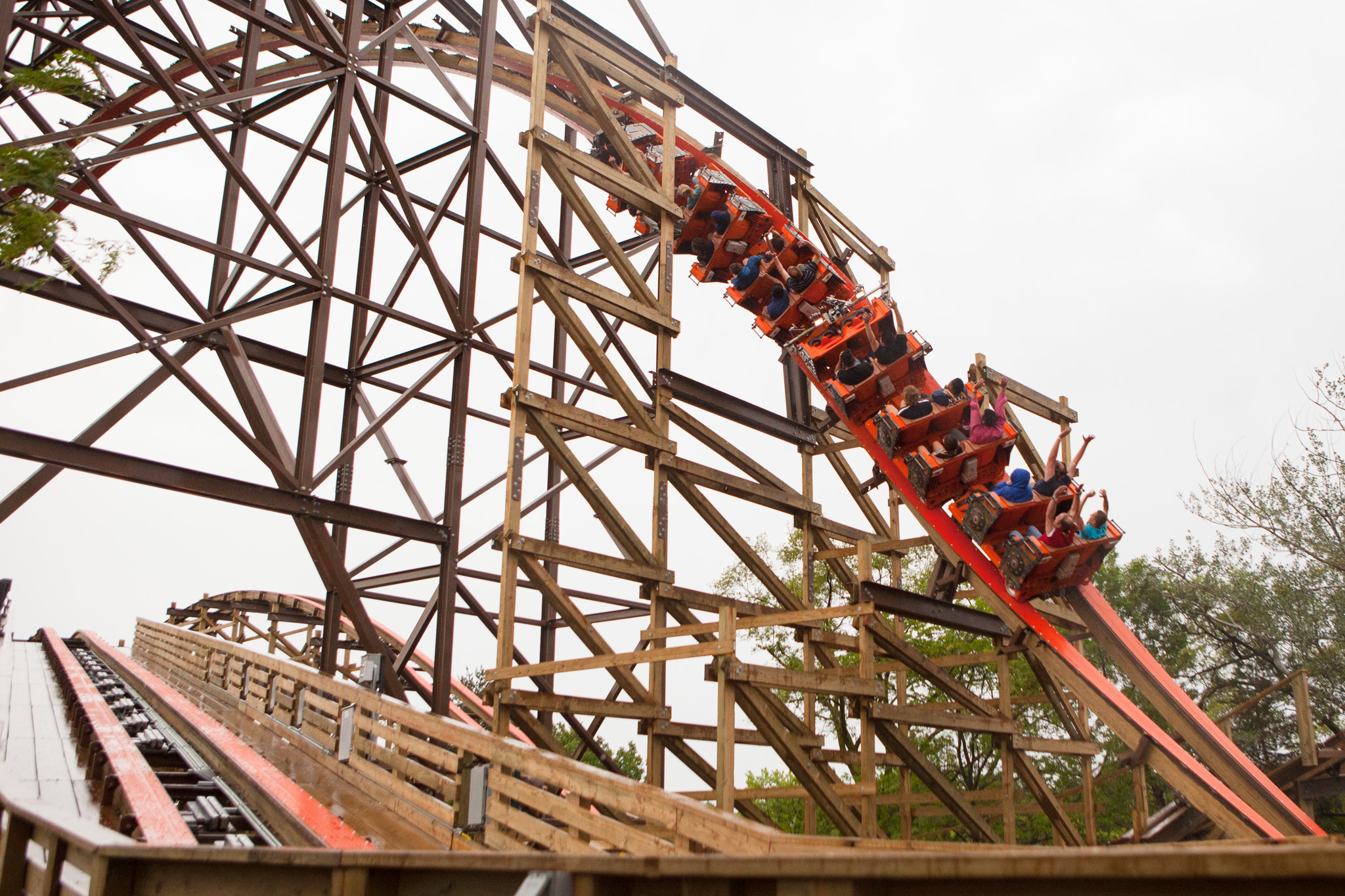 A first ride on Goliath at Six Flags Great America