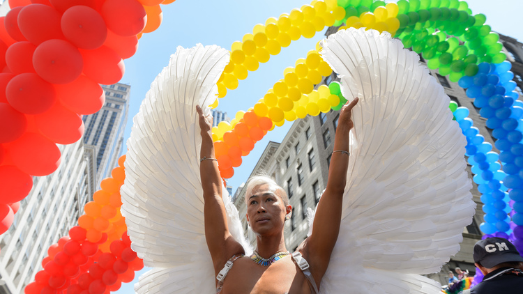 New Yorkers enjoy the Pride Parade on June 29th, 2014