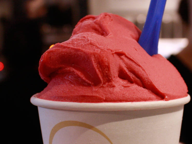 Raspberry sorbetto at Eataly