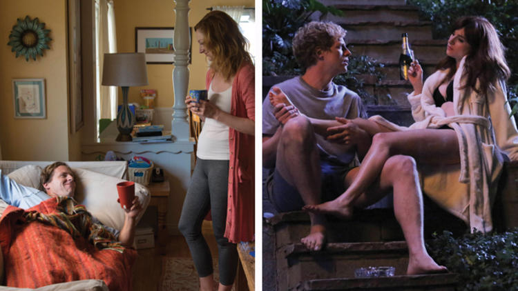 Nat Faxon and Judy Greer star in <em>Married</em> and Chris Geere and Aya Cash star in <em>You're the Worst</em>