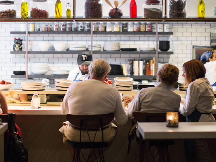 Chef's counter at Saint Martha.