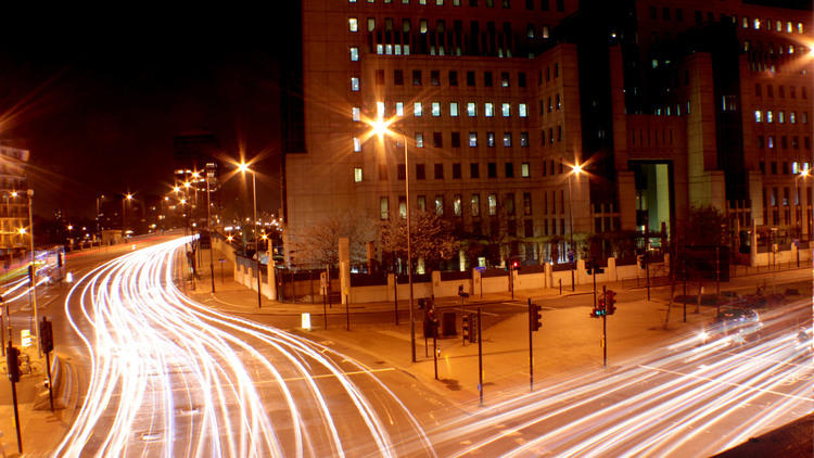 Vauxhall junction at night