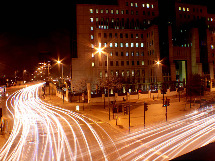 Vauxhall junction at night