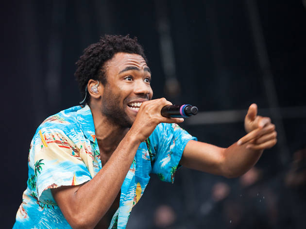 Childish Gambino hits the stage in Grant Park to play a sold-out Lollapalooza Music Festival 2014. Childish Gambino hits the stage in Grant Park to play a sold-out Lollapalooza Music Festival 2014.