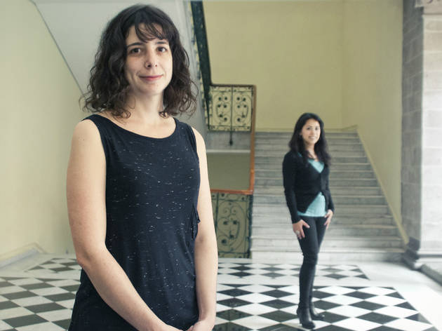 Maria José Sesma y Araceli Rodríguez, coordinadora del programa Jóvenes Creadores Maria José Sesma y Araceli Rodríguez, coordinadora del programa Jóvenes Creadores