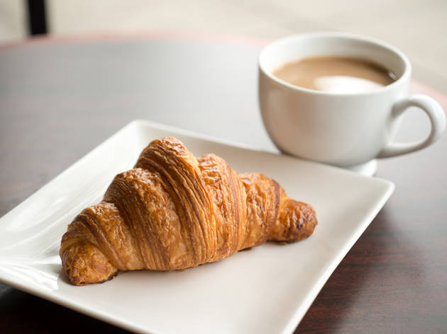 La Patisserie P Croissant and Coffee at La Patisserie P.