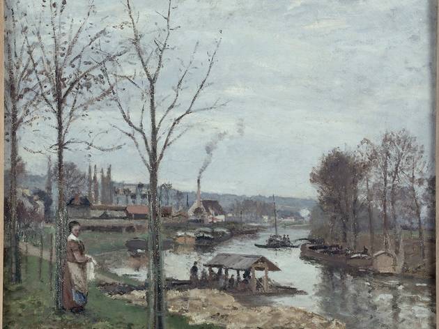 La Seine à Port-Marly, le lavoir, de Camille Pissarro La Seine à Port-Marly, le lavoir, de Camille Pissarro