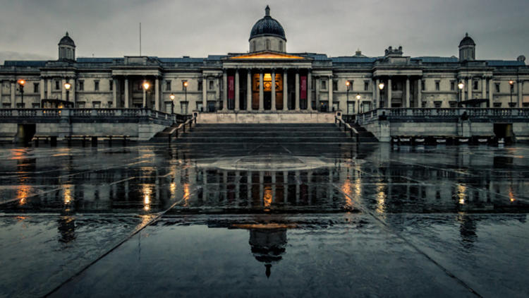 National Gallery in the rain