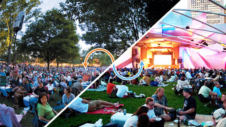 The lawn at Ravinia / The lawn at Millennium Park