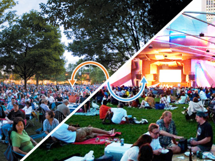 The lawn at Ravinia / The lawn at Millennium Park