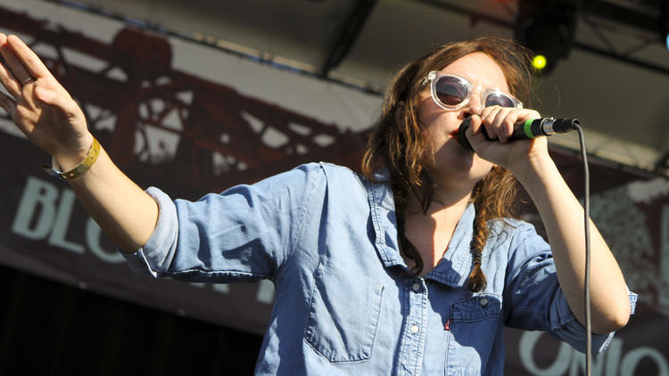 Sylvan Esso gets the crowd dancing at the Hideout Block Party and Onion A.V. Fest on September 6, 2014.