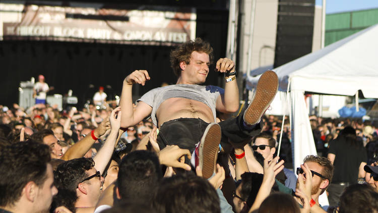 Mac DeMarco turns in some laid back tunes at the Hideout Block Party and Onion A.V. Fest on September 6, 2014.