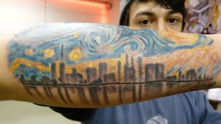 chicago flag skyline tattoo