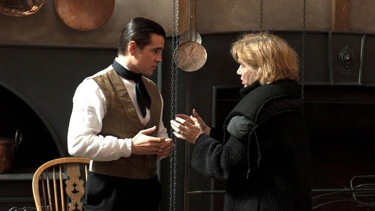 Liv Ullmann et Colin Farrell, sur le tournage de 'Mademoiselle Julie'