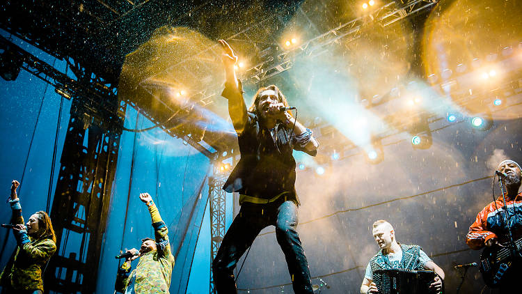 Punks and rockers check out Gogol Bordello at Riot Fest Chicago on September 12, 2014.