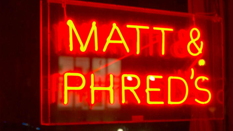 Matt & Phreds, Manchester, Sign