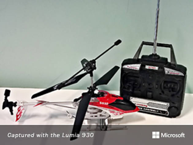 A remote control helicopter A remote control helicopter