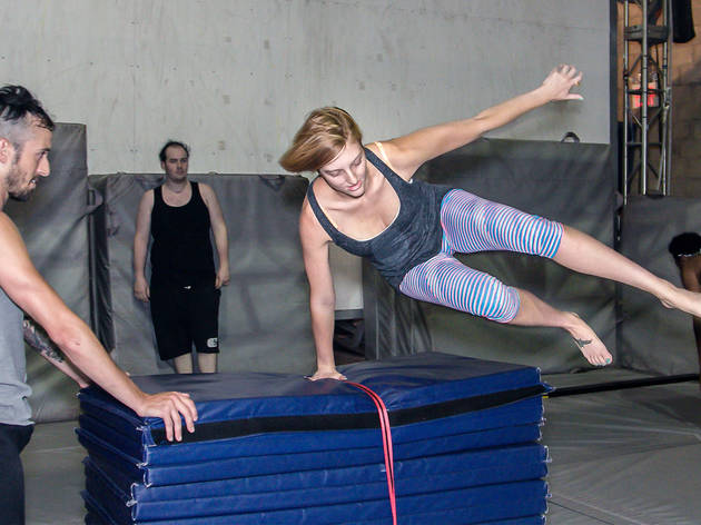 Parkour fitness class at Streb Lab for Action Mechanics Photograph: Luciana Golcman