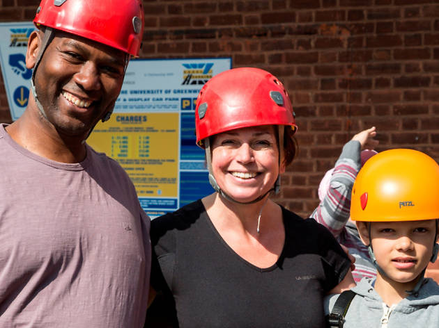 Wild Horizons family fun day Abseilers at Wild Horizons