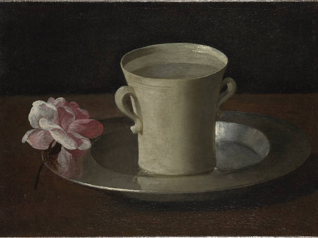 A cup of water and a rose, Francisco de Zurburán