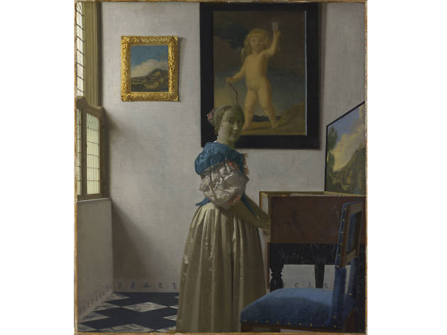 A Young Woman Standing at a Virginal, Johannes Vermeer