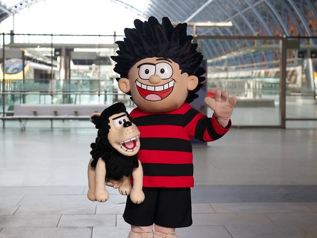 The Beano Annual exhibition Beano Town, St pancras international, Dennis the Menace