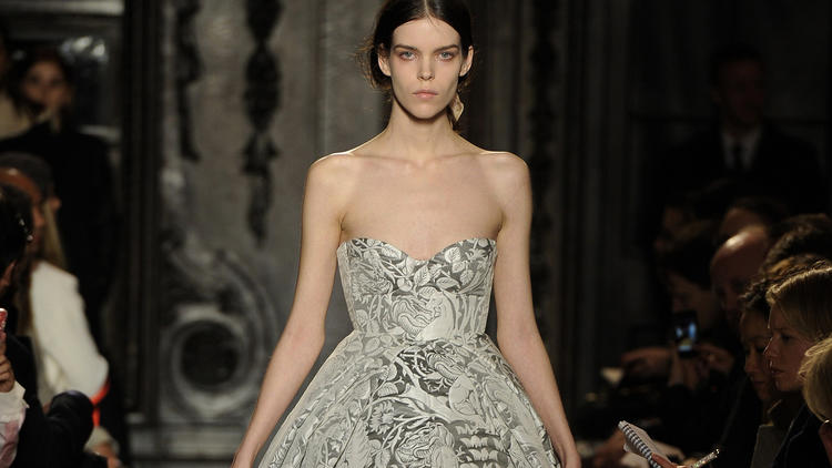 Giles Deacon dress on the catwalk