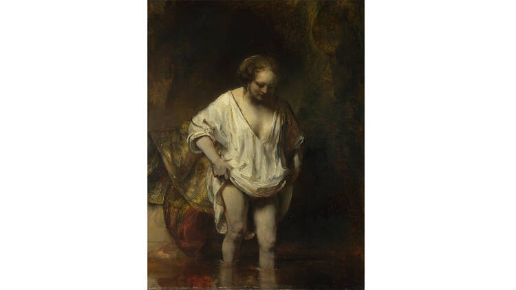 'A Woman Bathing in a Stream' - Rembrandt van Rijn