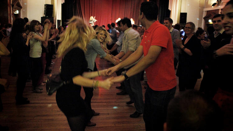 Scottish country dancing at the Camden Club St Andrews Day ceili