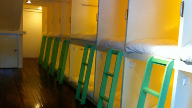 Matchbox3.jpg (Bunks in the mixed dorm, including two couples bunks)