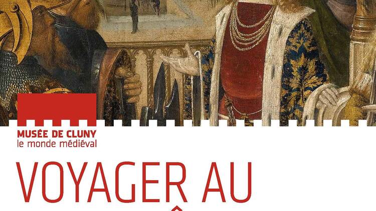 Voyager au Moyen Age, affiche : Le roi païen fait demander en mariage sainte Ursule Paris, Musée du Louvre, RF 969, (Cl. 850b)