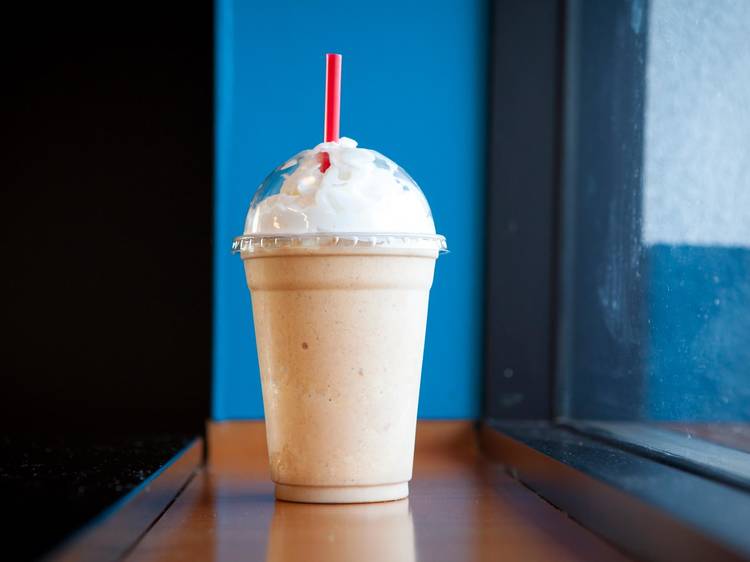 Pumpkin pie milkshake at The Oinkster