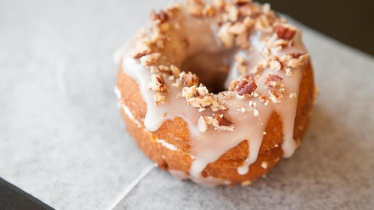 Pumpkin cake donut at Donut Friend