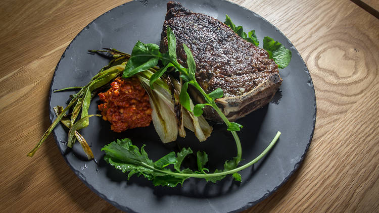 UPLAND bone in aged ny strip