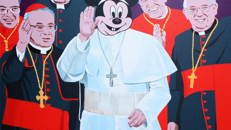 Bernard RANCILLAC, Destination Sixtine, 2013, acrylique sur toile, 60.5 x 91.5 cm Bernard RANCILLAC, Destination Sixtine, 2013, acrylique sur toile, 60.5 x 91.5 cm