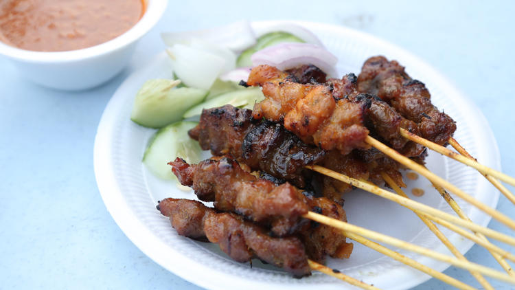 Satay at Jalan Peel food street