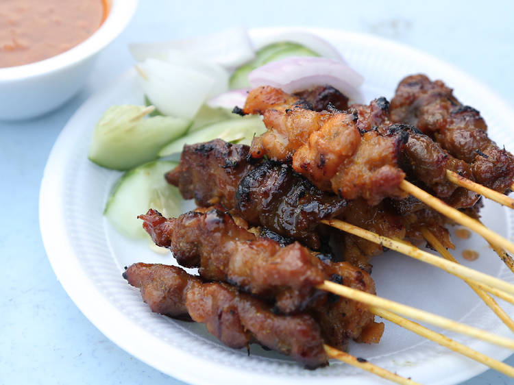 Satay at Jalan Peel food street